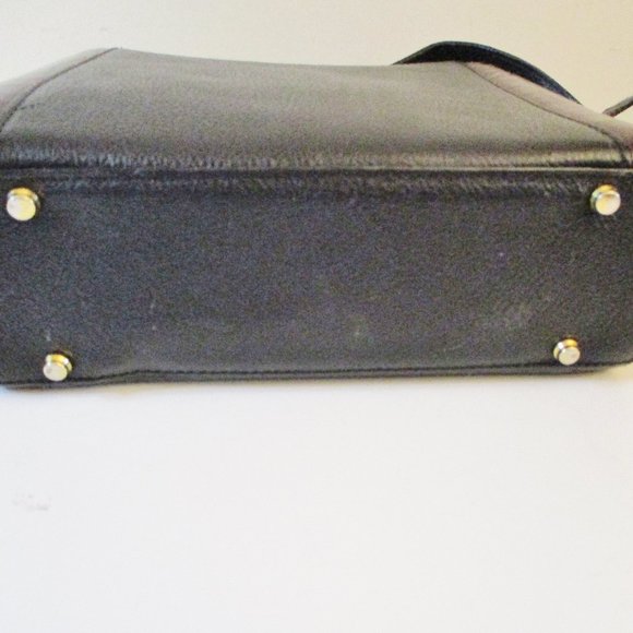 Vintage Bally Black Leather and Brown Croc Embossed Crossbody/Shoulder Handbag - Picture 8 of 15